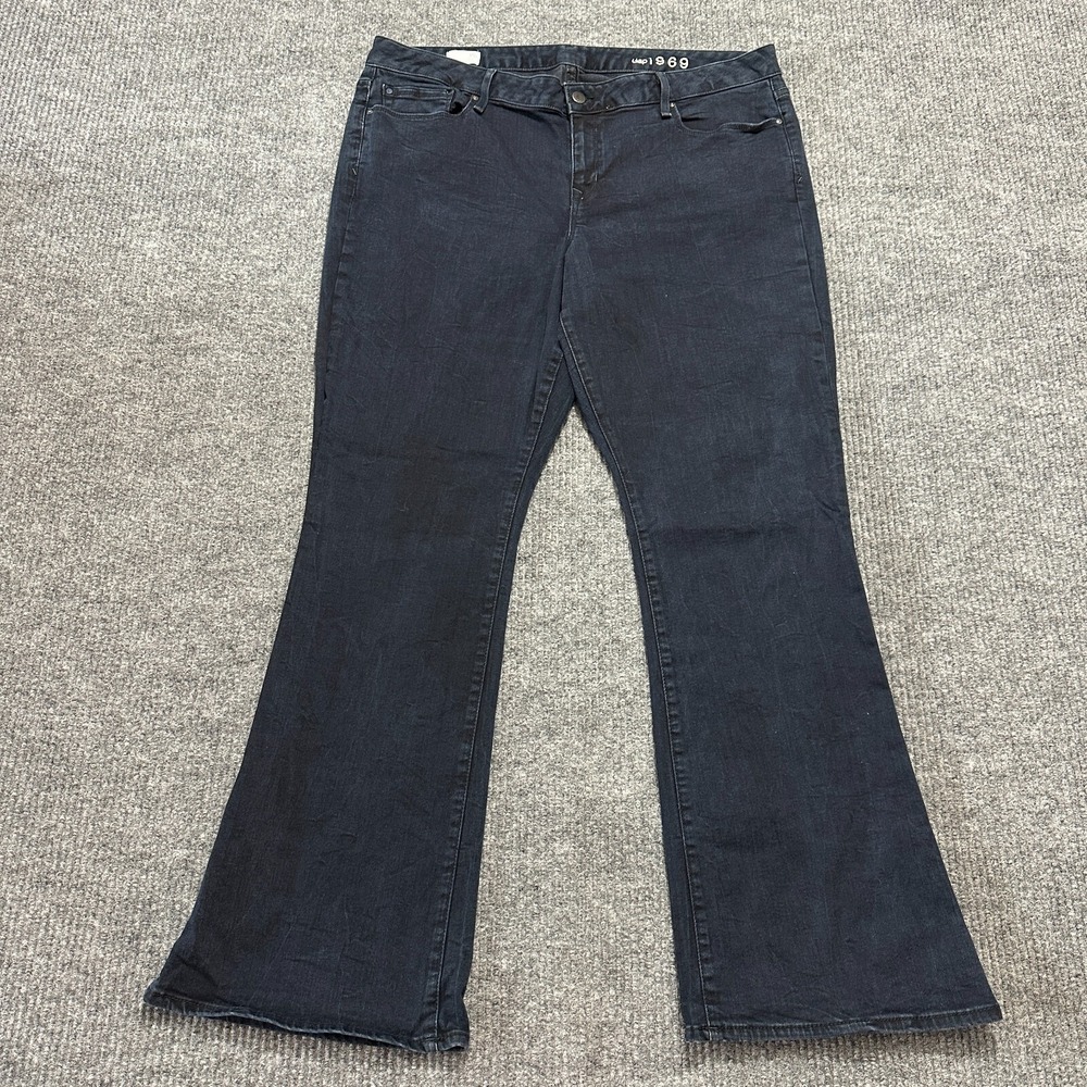 GAP 1969 Perfect Boot Jeans Womens‎ Size 35R Blue Denim Stretch High Rise